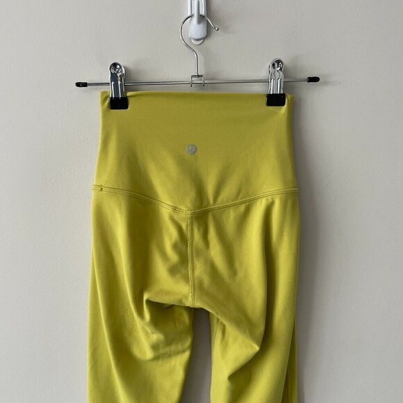 Lululemon 2021 Align Pant 25" High Rise Waist Activewear Leggings Yellow Pear 0 - Picture 3 of 6